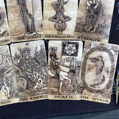 Tarot Deck Sketch Vintage Borderlessplastic Tarot Cards Gift - Etsy