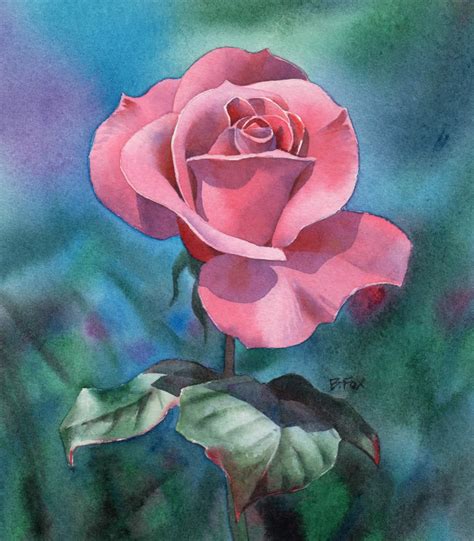 Watercolour Painting Demonstration - Perfectly Pink Rose