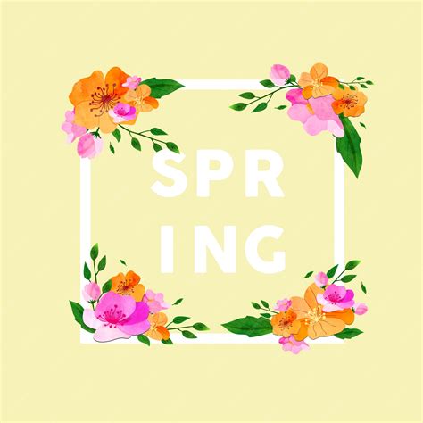 Premium Vector | Seasonal frame spring