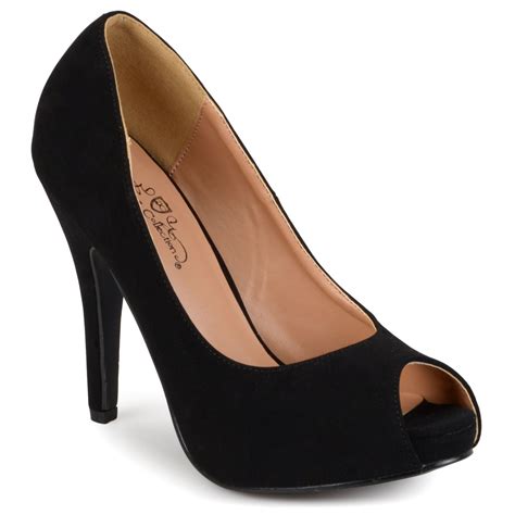 Journee Collection Womens Wide Width Peep-toe Platform Pumps