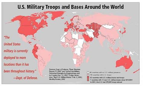 U.S. Military Troops and Bases Around the World. Current as of 2001/ ...