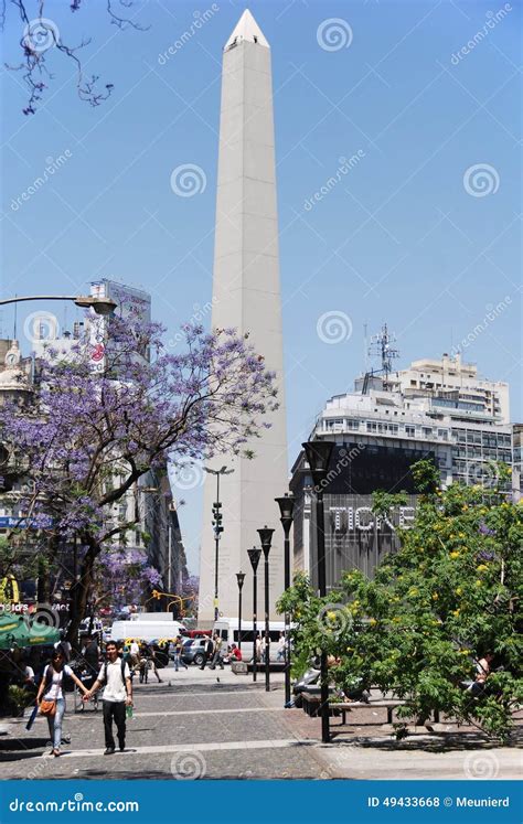 Obelisco Avenida 9 De Julio Editorial Stock Photo - Image of corrientes ...