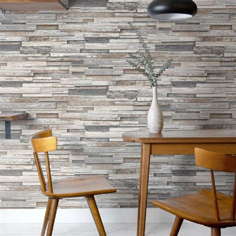 Reclaimed Wood Plank Peel & Stick Wallpaper - Lelands Wallpaper