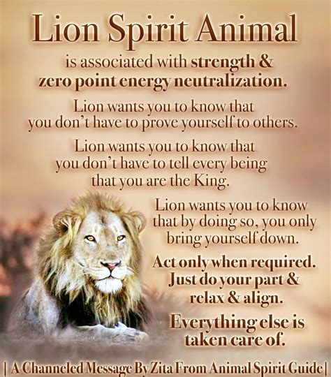 Lion Spirit Animal | Lion spirit animal, Spirit animal, Animal spirit guides