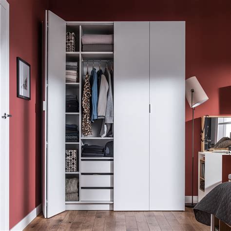 Vox 4you Bi Fold 4 Door Wardrobe With Built In Drawers In White - Vox | Cuckooland