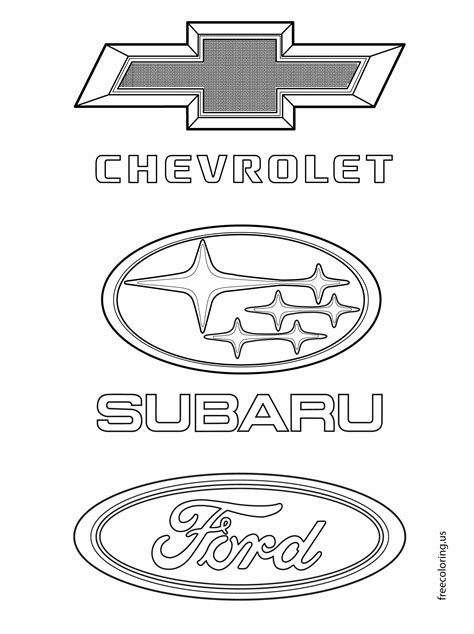 Car Logos Coloring Pages | Printable Templates Free