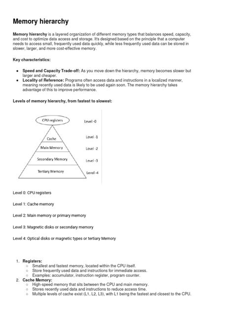 Memory Hierarchy | PDF | Computer Data Storage | Random Access Memory