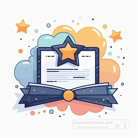 Achievements and Awards Clipart-certificate of excellence with star ...