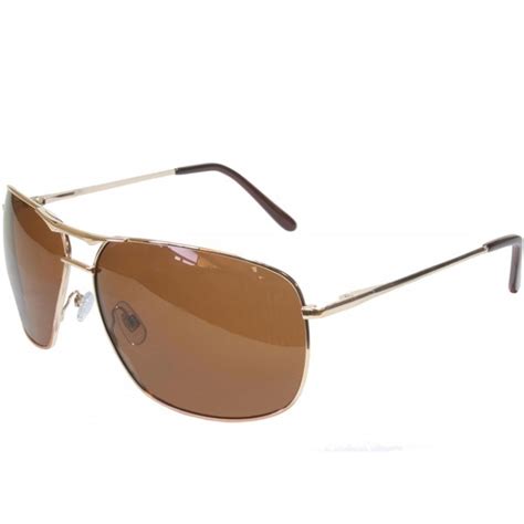 Polarized Square Aviator Sunglasses - Gold/Bronze - CZ11MQRWJWJ