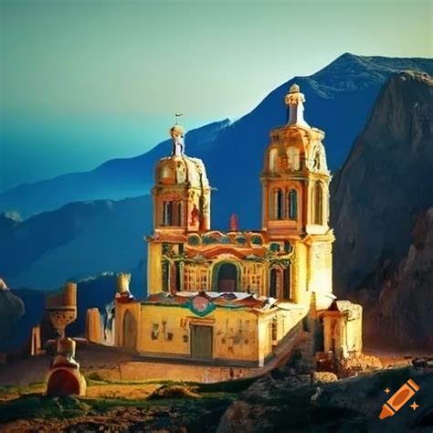 Christian cathedral in kabylia mountains on Craiyon