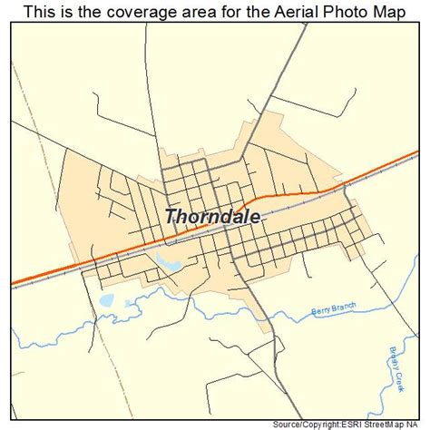 Aerial Photography Map of Thorndale, TX Texas