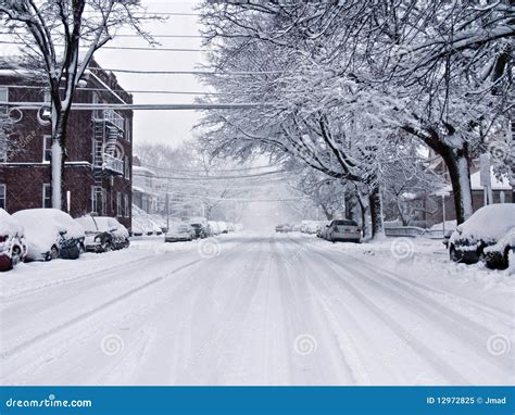 Snowy Street Royalty Free Stock Photo - Image: 12972825