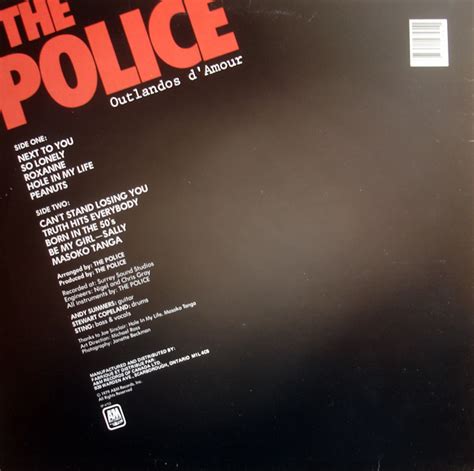 Classic Rock Covers Database: The Police - Outlandos d'Amour (1978)