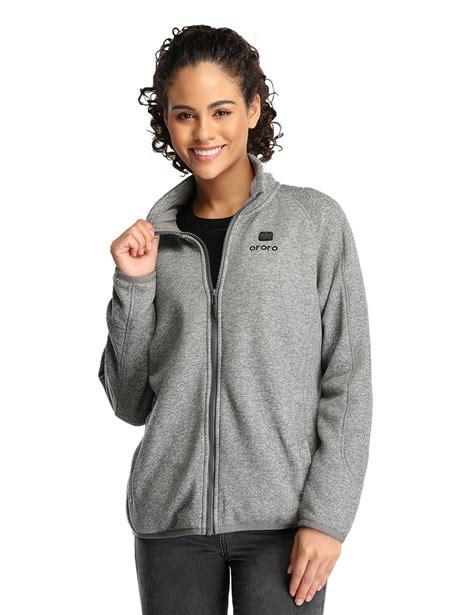 Women Heated Fleece Jacket with 5200mAh Battery | ORORO