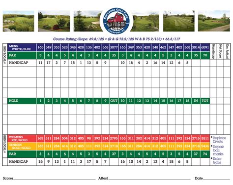 Golf Score Cards Printable