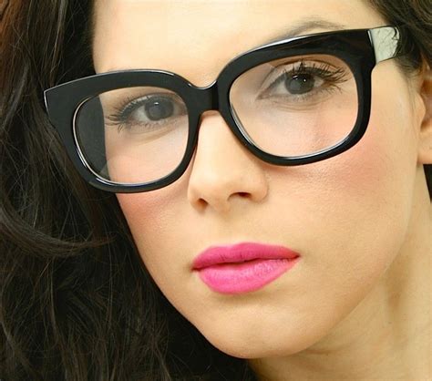 Vintage Clear Lenses Cat Eye Women Eyeglasses Large Black Matte Frame for sale online | eBay ...