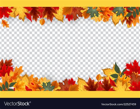 Autumn leaves border frame with space text o Vector Image