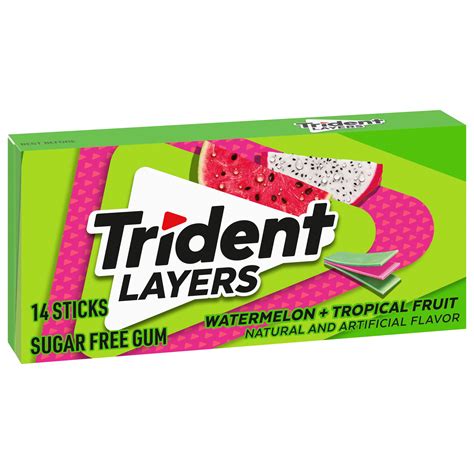 Trident Layers Wild Strawberry and Tangy Citrus (14 pieces) | Trident US