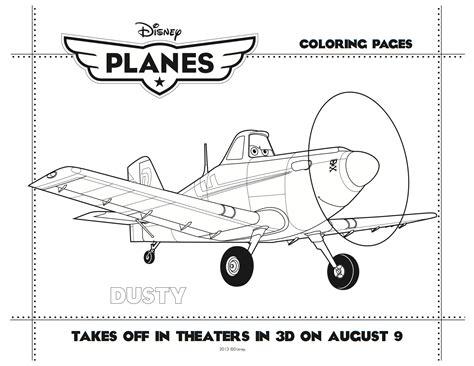 Disney Planes Printable Dusty Coloring Sheet | Mama Likes This