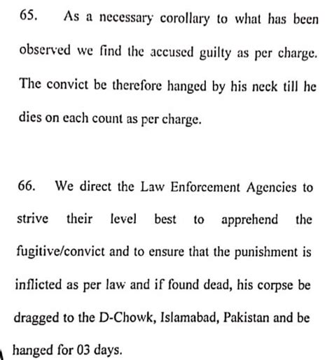 Read death sentence verdict against former Pakistan army chief General ...