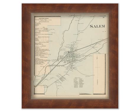 Village of SALEM New York 1866 Map | Etsy in 2022 | Framed maps, State art, Salem