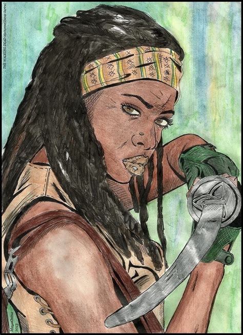 Michonne (Danai Gurira) by MayaOsina on DeviantArt