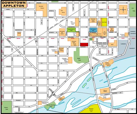 Downtown Appleton Map - Downtown Appleton WI USA • mappery