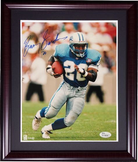 Barry Sanders Signed 8x10 Framed Action Photo Lions #20 Autograph JSA COA at Amazon's Sports ...