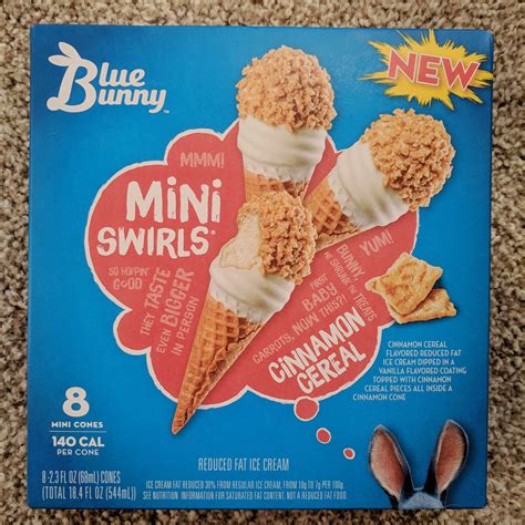 Review: Blue Bunny Cinnamon Cereal Mini Swirls Ice Cream Cones
