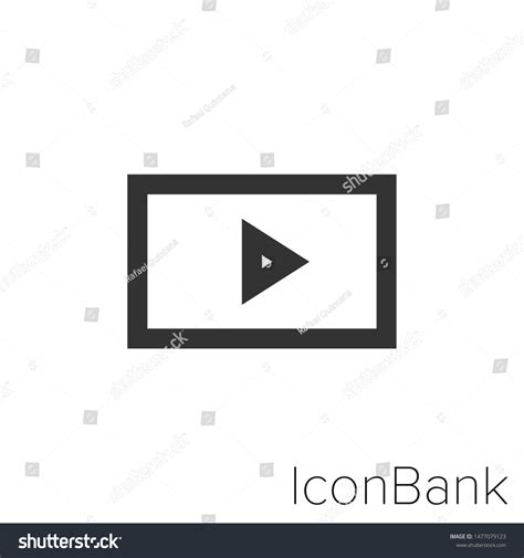 Icon Video Black White Illustration Stock Vector (Royalty Free ...