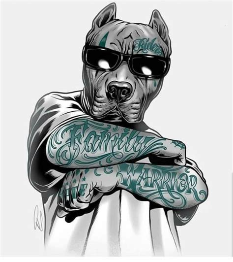 Pin by NOD 346 on Arte Cholero Worldwide | Pitbull tattoo, Pitbull art ...