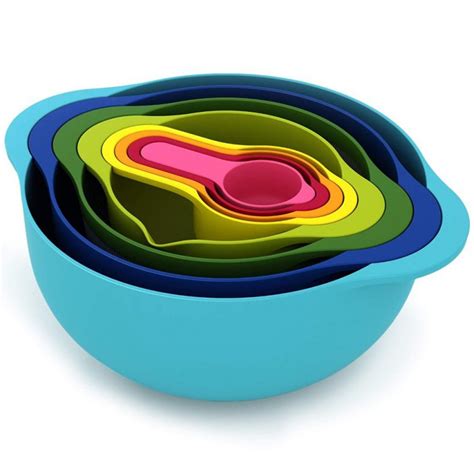 Set of Multicolored Mixing Bowls and Measuring Cups - Viral Gads