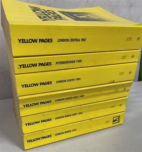 THB6744 Yellow Pages telephone book London and Peterborough 1980s / 1990s • Trevor Howsam ...