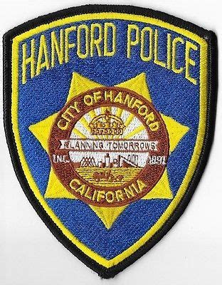 Hanford Police Department, California Shoulder Patch | California ...