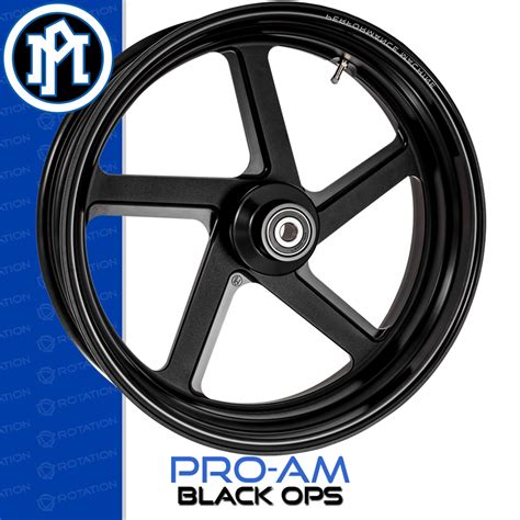 Performance Machine PM Pro-Am Black Ops Custom Motorcycle Wheel | RotationWheels.com