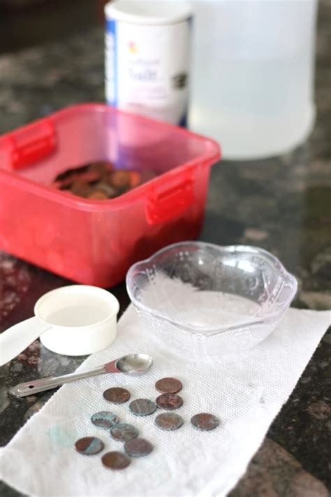 Green Pennies Experiment - Little Bins for Little Hands