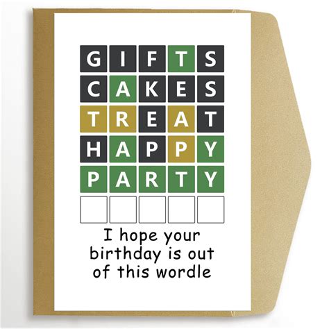 Buy Funny Wordle Birthday Card for Friends, Wordle Bady Card for Boyfriend, Girlfriend, Cute ...