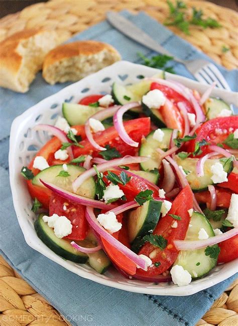 Easy Tomato, Cucumber and Red Onion Salad – The Comfort of Cooking