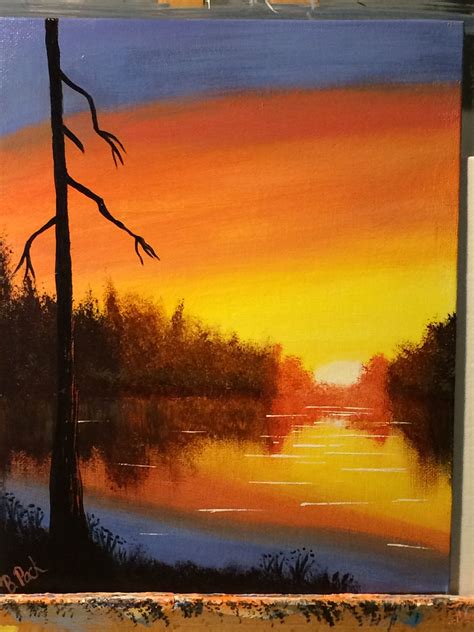 This is a different version of the sunset painting. The colors are a little different. I did ...