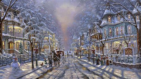 Christmas Scenes Wallpapers - Top Free Christmas Scenes Backgrounds ...