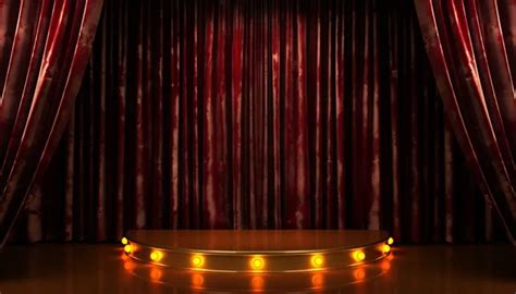 Spotlights on red velvet cinema curtains — Stock Photo © lightsource #7853403