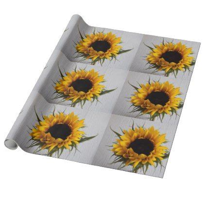 Sunflower Wrapping Paper | Zazzle | Paper sunflowers, Wrapping paper, Sunflower gifts