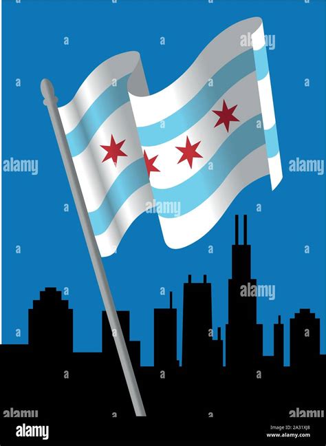 Chicago Illinois urban skyline Stock Vector Image & Art - Alamy