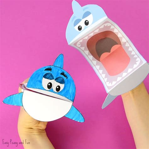 Printable Shark Puppet - Easy Peasy and Fun