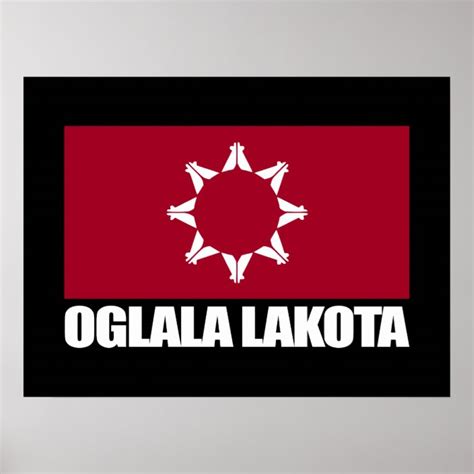 Oglala Lakota Flag Poster | Zazzle.com