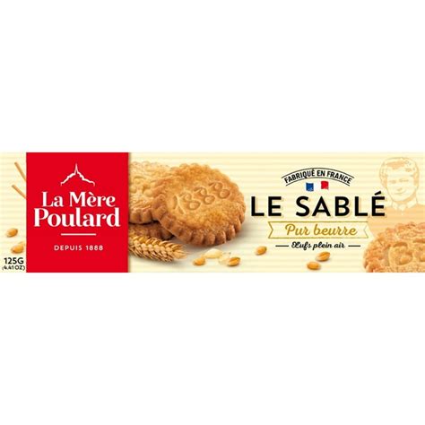 LA MERE POULARD Biscuits sablés pur beurre au œufs plein air 125g pas ...