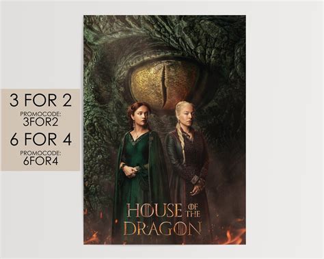 House of the Dragon Poster TV Movie Poster Art Film Print - Etsy