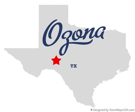 Map of Ozona, TX, Texas