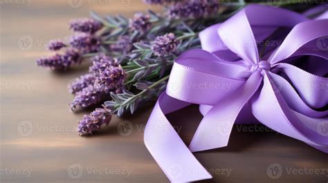 AI generated Close-up of a lavender ribbon, representing all cancers 41403325 Stock Photo at ...