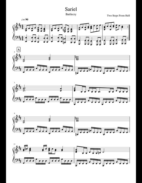 Two Steps From Hell - Sariel (piano cover) sheet music for Piano download free in PDF or MIDI